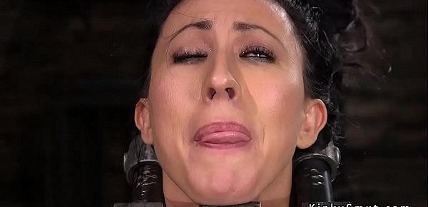  Gagged huge tits slave zippered